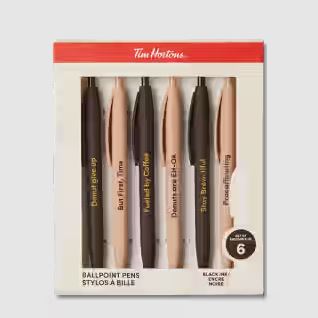 Retro Soft Touch Pens, Set of 6
